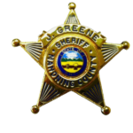 Mahoning County Sheriff badge with the name "J. Greene" engraved into it